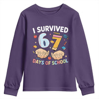 I Survived 67 Days of School Funny Six Seven Meme Youth Sweatshirt - Wonder Print Shop