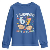I Survived 67 Days of School Funny Six Seven Meme Youth Sweatshirt - Wonder Print Shop