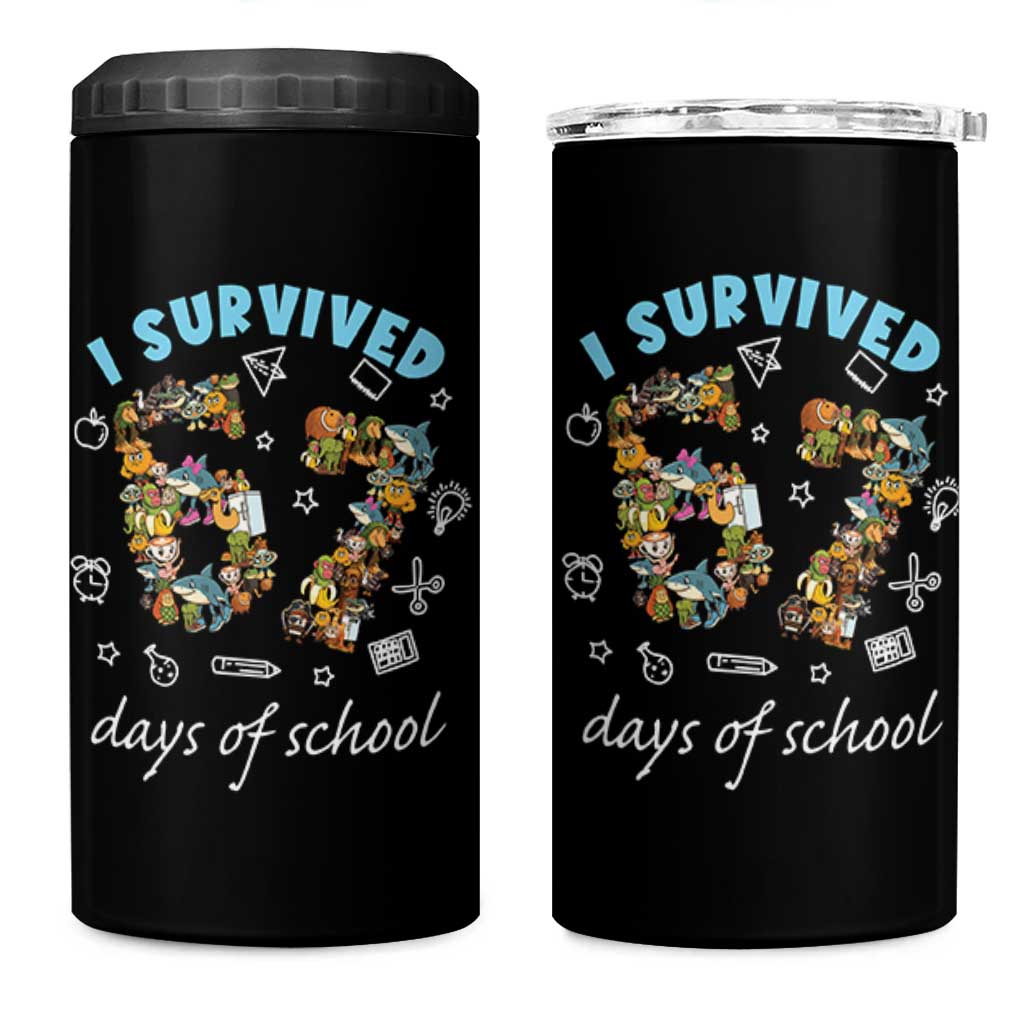 I Survived 67 Days of School Funny Six Seven Italian Brainrot 4 in 1 Can Cooler Tumbler - Wonder Print Shop