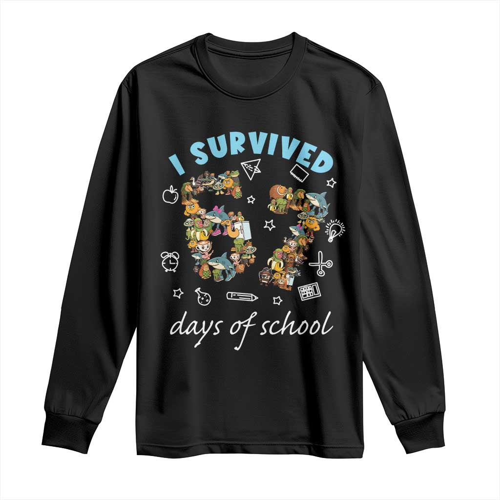 I Survived 67 Days of School Funny Six Seven Italian Brainrot Long Sleeve Shirt - Wonder Print Shop