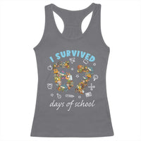 I Survived 67 Days of School Funny Six Seven Italian Brainrot Racerback Tank Top - Wonder Print Shop