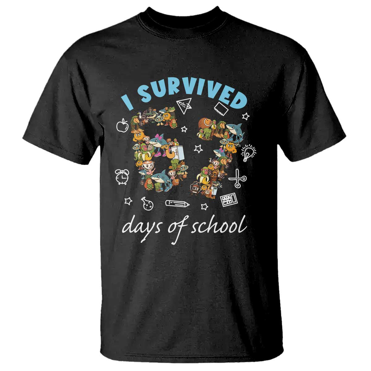 I Survived 67 Days of School Funny Six Seven Italian Brainrot T Shirt - Wonder Print Shop
