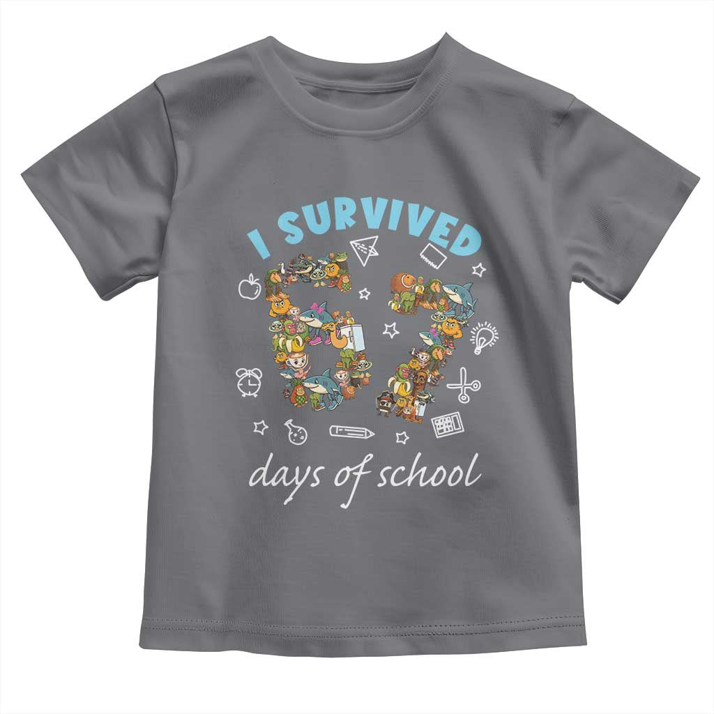 I Survived 67 Days of School Funny Six Seven Italian Brainrot Toddler T Shirt - Wonder Print Shop