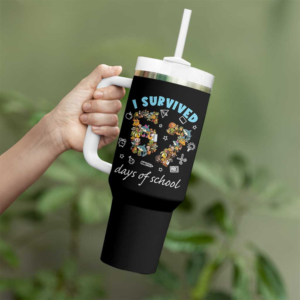 I Survived 67 Days of School Funny Six Seven Italian Brainrot Tumbler With Handle - Wonder Print Shop