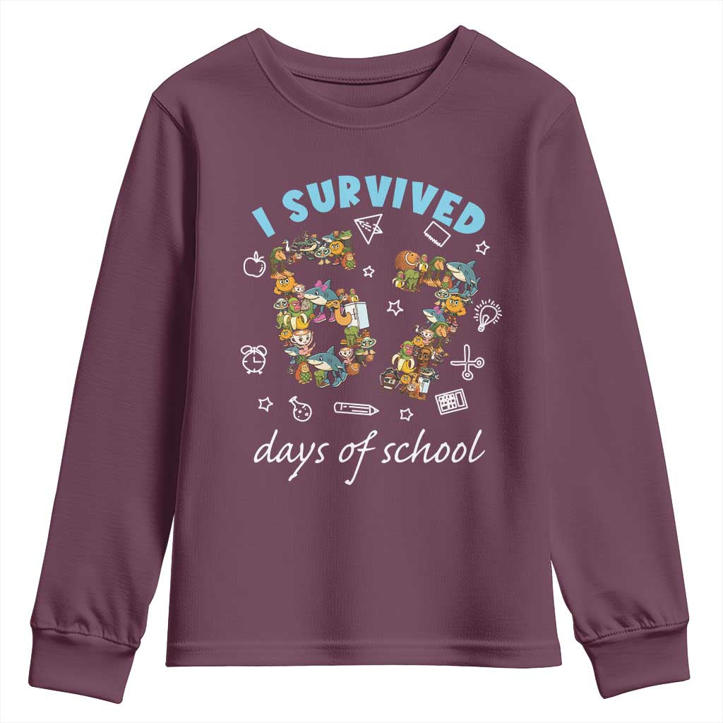 I Survived 67 Days of School Funny Six Seven Italian Brainrot Youth Sweatshirt - Wonder Print Shop