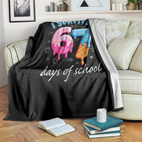 I Survived 67 Days of School Funny Six Seven Meme Throw Blanket Baseball Ice Cream Dripping - Wonder Print Shop