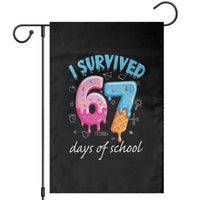 I Survived 67 Days of School Funny Six Seven Meme Garden Flag Baseball Ice Cream Dripping - Wonder Print Shop