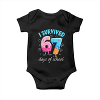 I Survived 67 Days of School Funny Six Seven Meme Baby Onesie Baseball Ice Cream Dripping - Wonder Print Shop