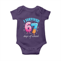 I Survived 67 Days of School Funny Six Seven Meme Baby Onesie Baseball Ice Cream Dripping - Wonder Print Shop