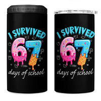 I Survived 67 Days of School Funny Six Seven Meme 4 in 1 Can Cooler Tumbler Baseball Ice Cream Dripping - Wonder Print Shop
