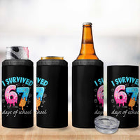 I Survived 67 Days of School Funny Six Seven Meme 4 in 1 Can Cooler Tumbler Baseball Ice Cream Dripping - Wonder Print Shop