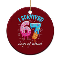 I Survived 67 Days of School Funny Six Seven Meme Ceramic Ornament Baseball Ice Cream Dripping - Wonder Print Shop