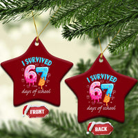 I Survived 67 Days of School Funny Six Seven Meme Ceramic Ornament Baseball Ice Cream Dripping - Wonder Print Shop