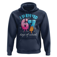 I Survived 67 Days of School Funny Six Seven Meme Hoodie Baseball Ice Cream Dripping - Wonder Print Shop