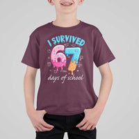 I Survived 67 Days of School Funny Six Seven Meme T Shirt For Kid Baseball Ice Cream Dripping - Wonder Print Shop