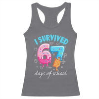 I Survived 67 Days of School Funny Six Seven Meme Racerback Tank Top Baseball Ice Cream Dripping - Wonder Print Shop