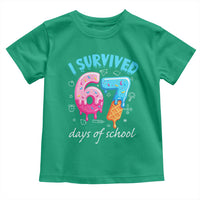 I Survived 67 Days of School Funny Six Seven Meme Toddler T Shirt Baseball Ice Cream Dripping - Wonder Print Shop