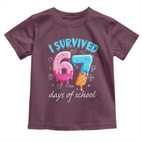 I Survived 67 Days of School Funny Six Seven Meme Toddler T Shirt Baseball Ice Cream Dripping - Wonder Print Shop