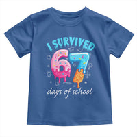 I Survived 67 Days of School Funny Six Seven Meme Toddler T Shirt Baseball Ice Cream Dripping - Wonder Print Shop
