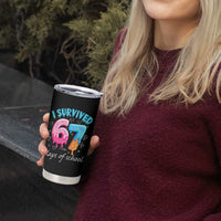 I Survived 67 Days of School Funny Six Seven Meme Tumbler Cup Baseball Ice Cream Dripping - Wonder Print Shop