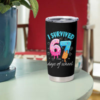 I Survived 67 Days of School Funny Six Seven Meme Tumbler Cup Baseball Ice Cream Dripping - Wonder Print Shop