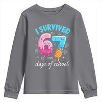 I Survived 67 Days of School Funny Six Seven Meme Youth Sweatshirt Baseball Ice Cream Dripping - Wonder Print Shop