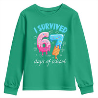 I Survived 67 Days of School Funny Six Seven Meme Youth Sweatshirt Baseball Ice Cream Dripping - Wonder Print Shop