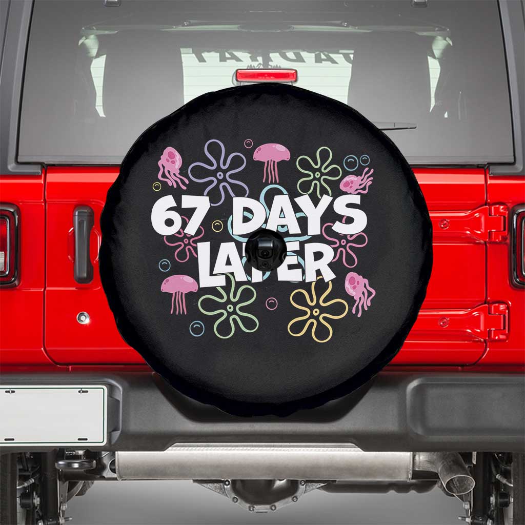 67 Days Later Spare Tire Cover Funny Six Seven 6 7 Meme Gen Alpha Slang Teacher Student - Wonder Print Shop