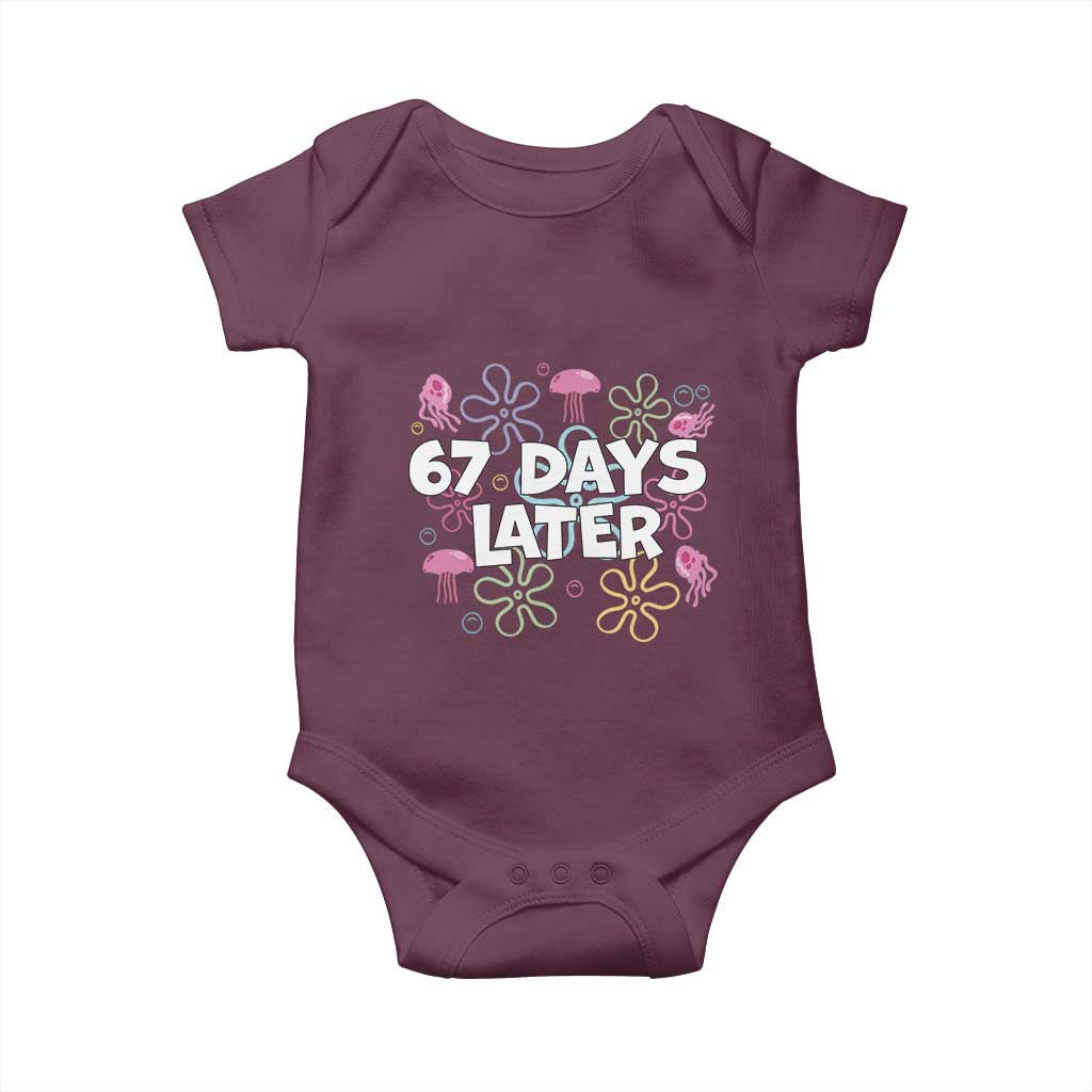 67 Days Later Baby Onesie Funny Six Seven 6 7 Meme Gen Alpha Slang Teacher Student - Wonder Print Shop