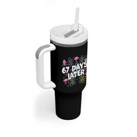 67 Days Later Tumbler With Handle Funny Six Seven 6 7 Meme Gen Alpha Slang Teacher Student - Wonder Print Shop
