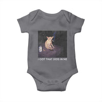 I Got That Dog In Me Baby Onesie Retro Funny Chihuahua Smoking Beer - Wonder Print Shop
