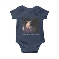 I Got That Dog In Me Baby Onesie Retro Funny Chihuahua Smoking Beer - Wonder Print Shop