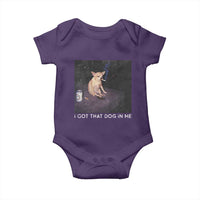 I Got That Dog In Me Baby Onesie Retro Funny Chihuahua Smoking Beer - Wonder Print Shop