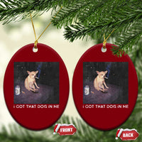 I Got That Dog In Me Ceramic Ornament Retro Funny Chihuahua Smoking Beer - Wonder Print Shop