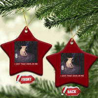 I Got That Dog In Me Ceramic Ornament Retro Funny Chihuahua Smoking Beer - Wonder Print Shop