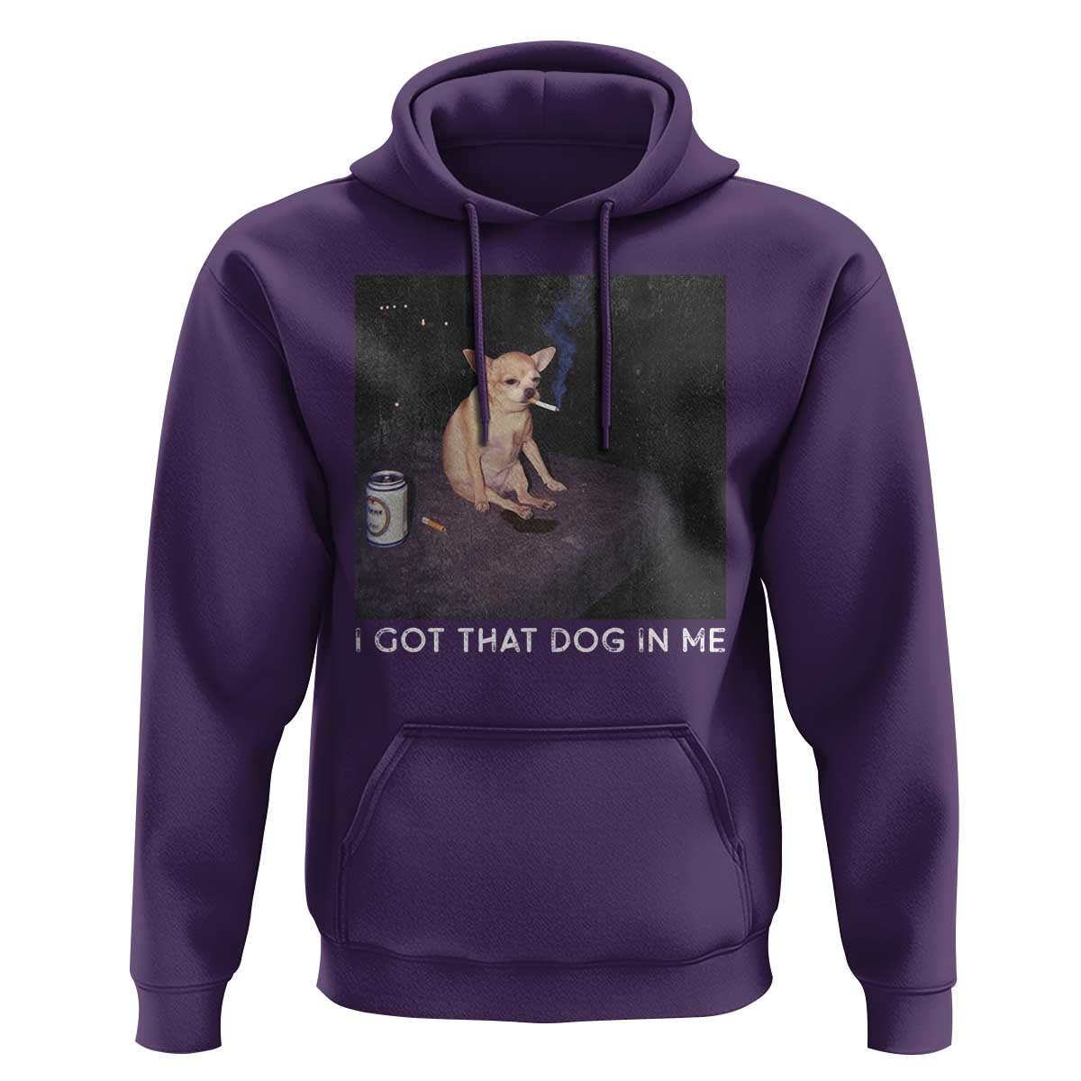 I Got That Dog In Me Hoodie Retro Funny Chihuahua Smoking Beer - Wonder Print Shop