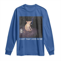 I Got That Dog In Me Long Sleeve Shirt Retro Funny Chihuahua Smoking Beer - Wonder Print Shop