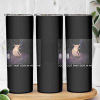I Got That Dog In Me Skinny Tumbler Retro Funny Chihuahua Smoking Beer - Wonder Print Shop