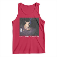 I Got That Dog In Me Tank Top Retro Funny Chihuahua Smoking Beer - Wonder Print Shop