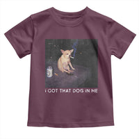 I Got That Dog In Me Toddler T Shirt Retro Funny Chihuahua Smoking Beer - Wonder Print Shop