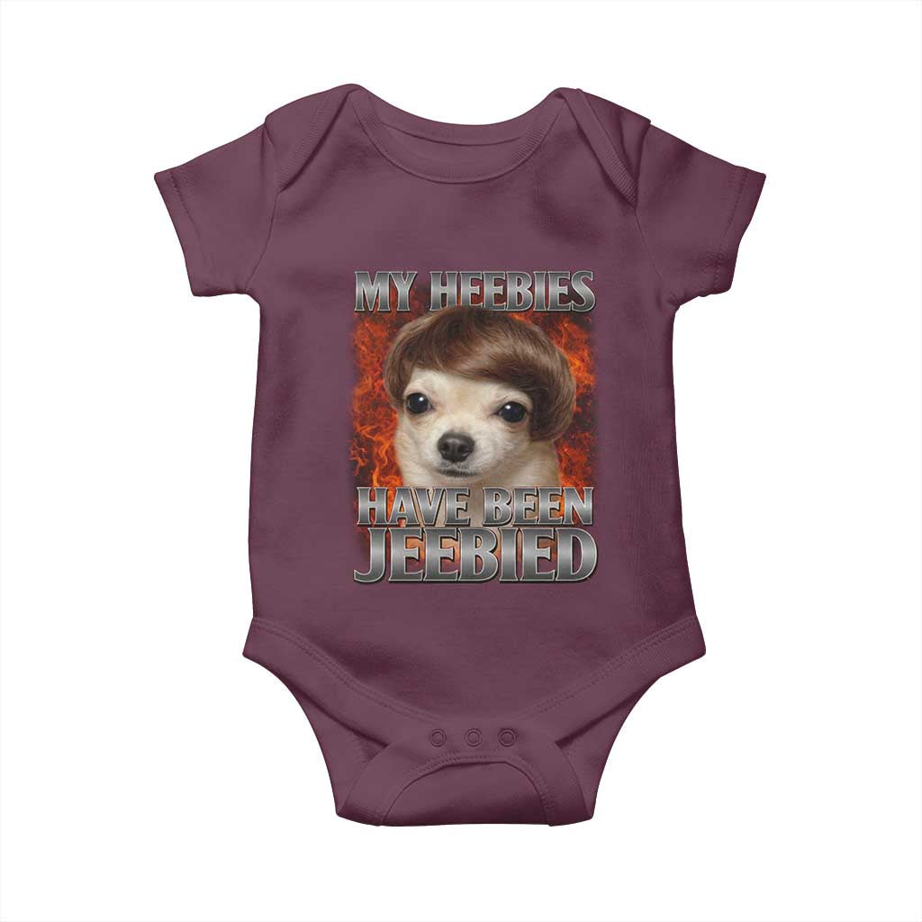 Chihuahua Funny Meme Baby Onesie My Heebies Have Been Jeebied Bootleg - Wonder Print Shop