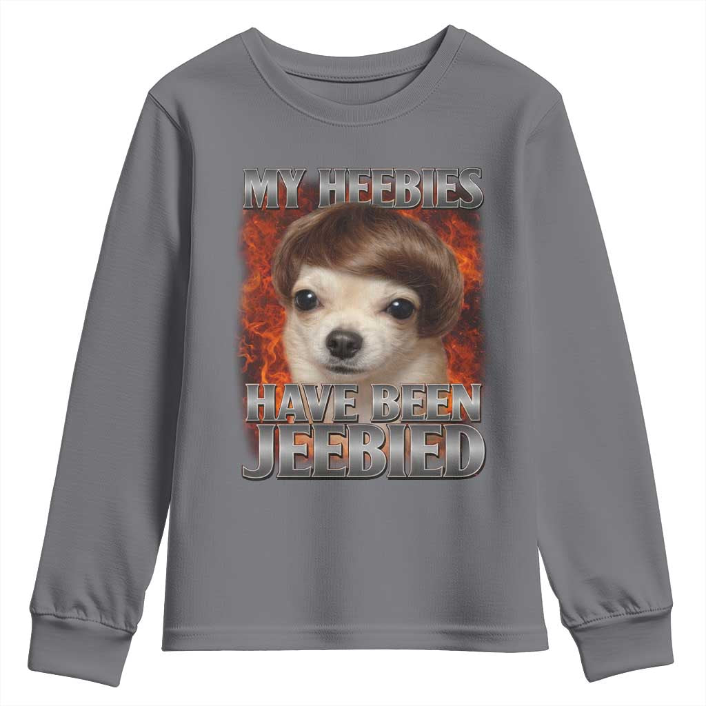 Chihuahua Funny Meme Youth Sweatshirt My Heebies Have Been Jeebied Bootleg - Wonder Print Shop