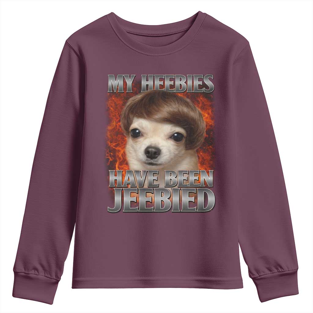 Chihuahua Funny Meme Youth Sweatshirt My Heebies Have Been Jeebied Bootleg - Wonder Print Shop