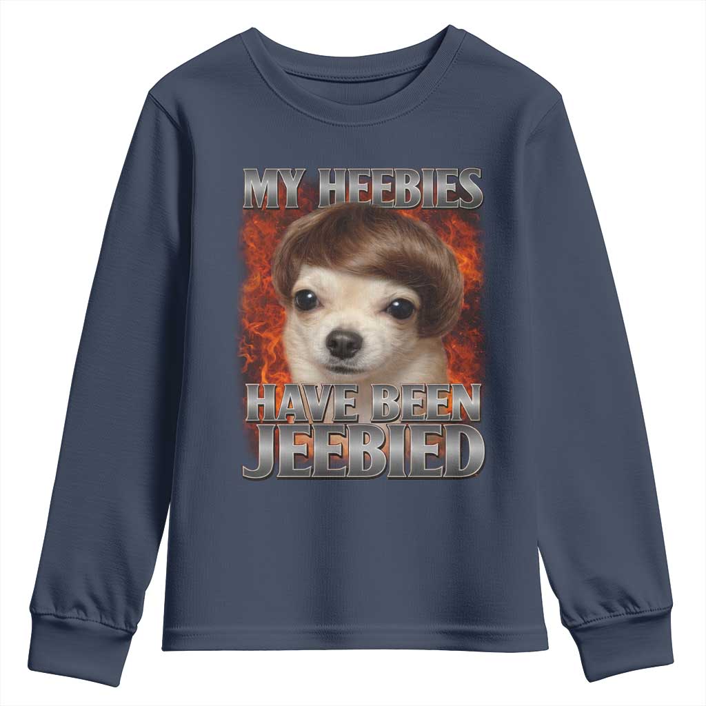 Chihuahua Funny Meme Youth Sweatshirt My Heebies Have Been Jeebied Bootleg - Wonder Print Shop