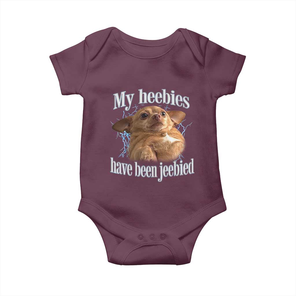 Funny Chihuahua Meme Baby Onesie My Heebies Have Been Jeebied Bootleg - Wonder Print Shop