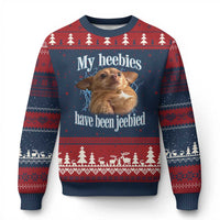 Funny Chihuahua Meme Ugly Christmas Sweater My Heebies Have Been Jeebied Bootleg - Wonder Print Shop