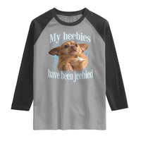 Funny Chihuahua Meme Raglan Shirt My Heebies Have Been Jeebied Bootleg - Wonder Print Shop