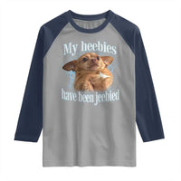 Funny Chihuahua Meme Raglan Shirt My Heebies Have Been Jeebied Bootleg - Wonder Print Shop