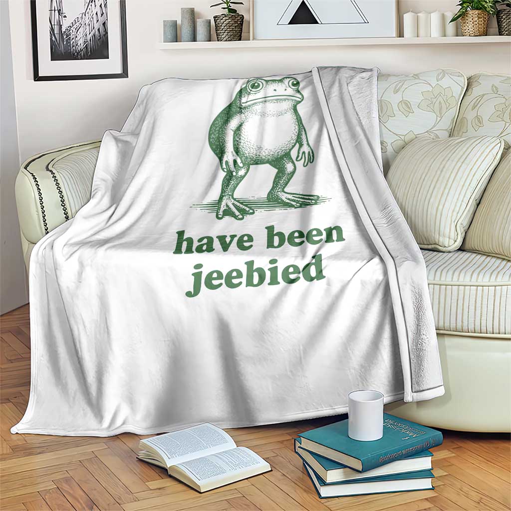 Funny Frog Throw Blanket My Heebies Have Been Jeebied Weirdcore Meme - Wonder Print Shop