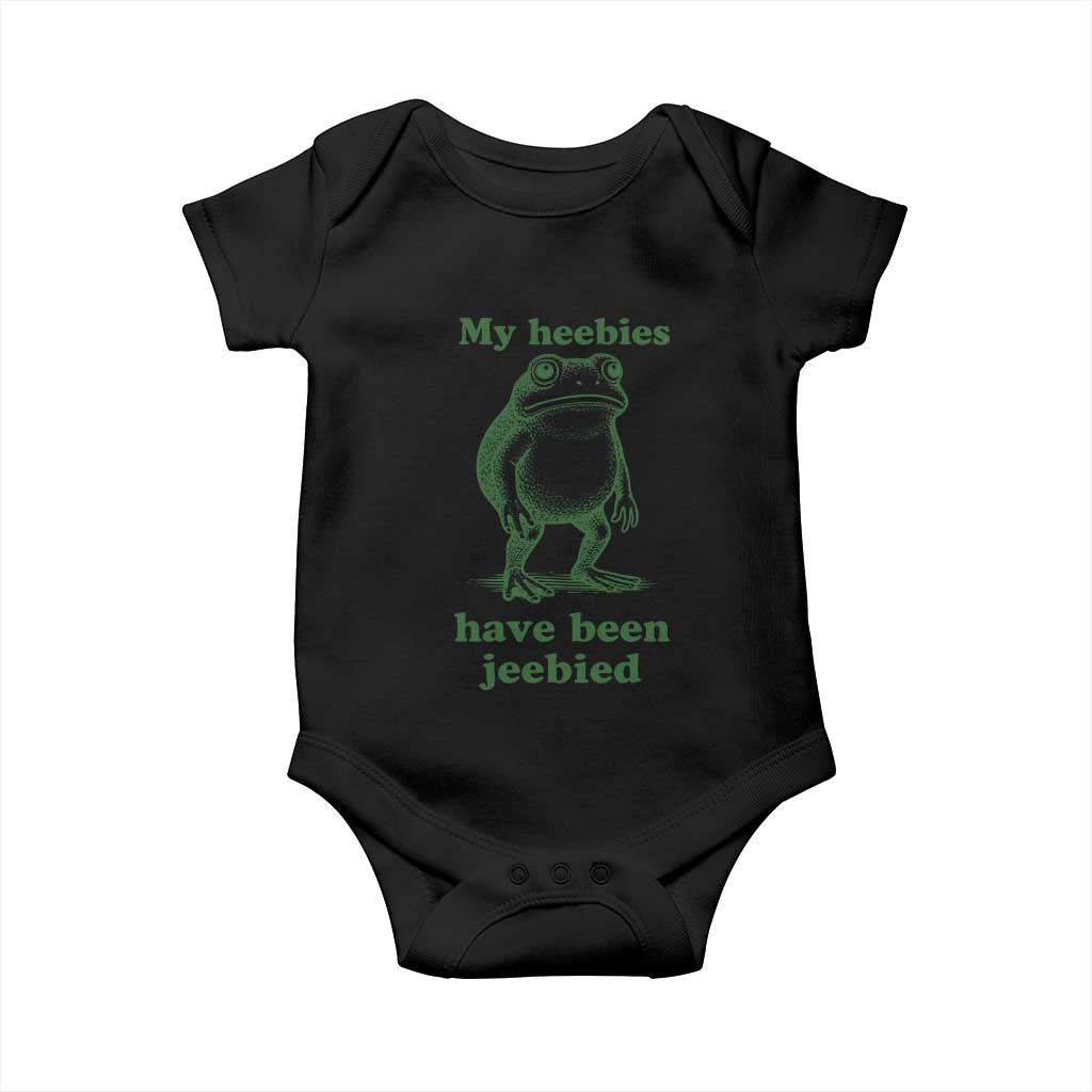 Funny Frog Baby Onesie My Heebies Have Been Jeebied Weirdcore Meme - Wonder Print Shop